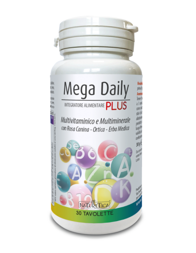 Mega Daily Plus Multivitaminico e Multiminerale con Rosa Canina, Ortica, Erba Medica.